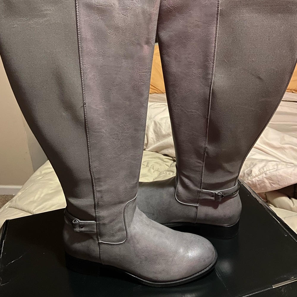 Torrid grey riding boots 10.5w
